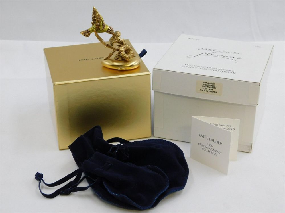 Lot 205: Estee Lauder Fluttering Hummingbird Perfume Compact