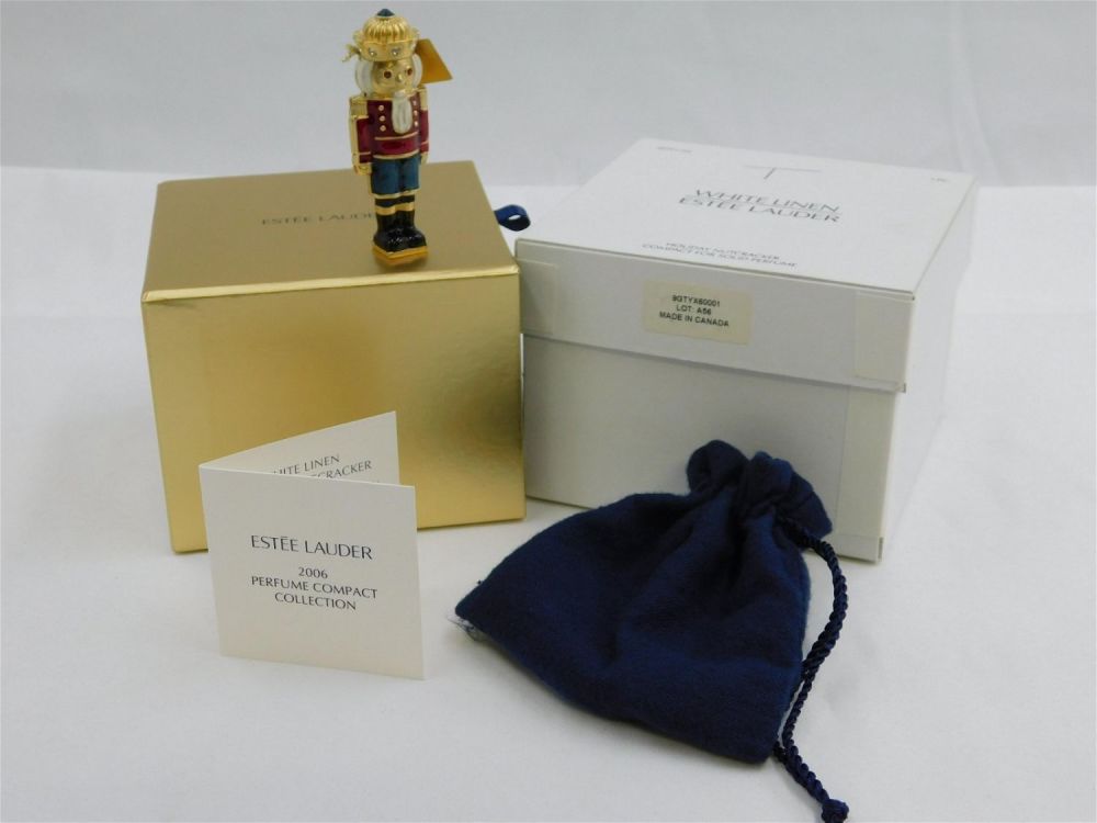 Lot 216: Estee Lauder Holiday Nutcracker Perfume Compact