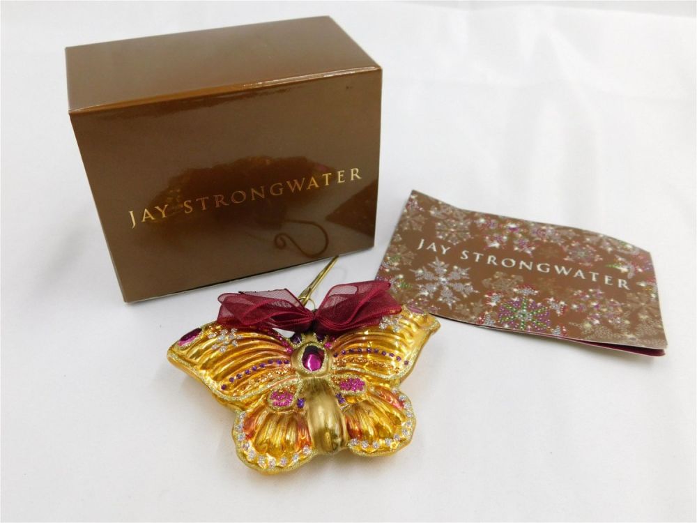 Lot 238: Jay Strongwater Butterfly Ornament