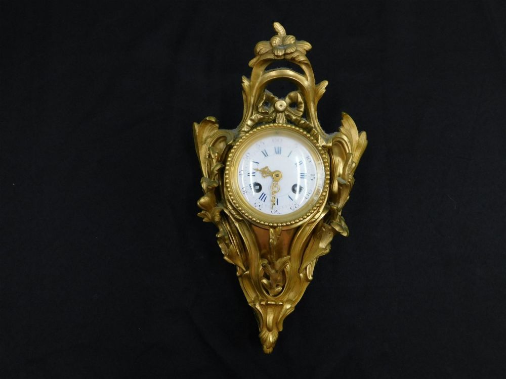 Lot 153: 19th Century Bronze French Wall Pocket Hanging Clock