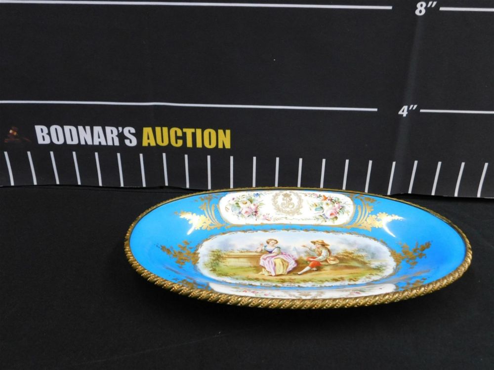 Lot 174: 19th Century Sevres Hand Painted Portrait Serving Tray