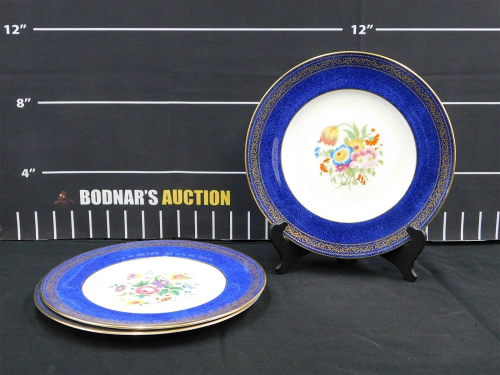 Lot 181: Set of 3 Cauldon Hand Painted Dinner Plates