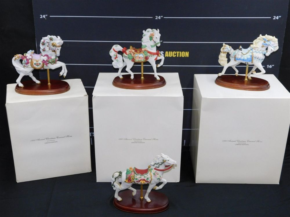 Lot 222: Lot of 4 Lenox Annual Carousel Horses