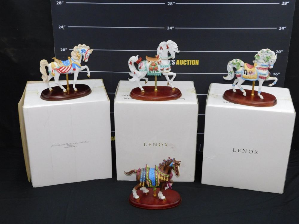 Lot 223: Lot of 4 Lenox Annual Carousel Horses