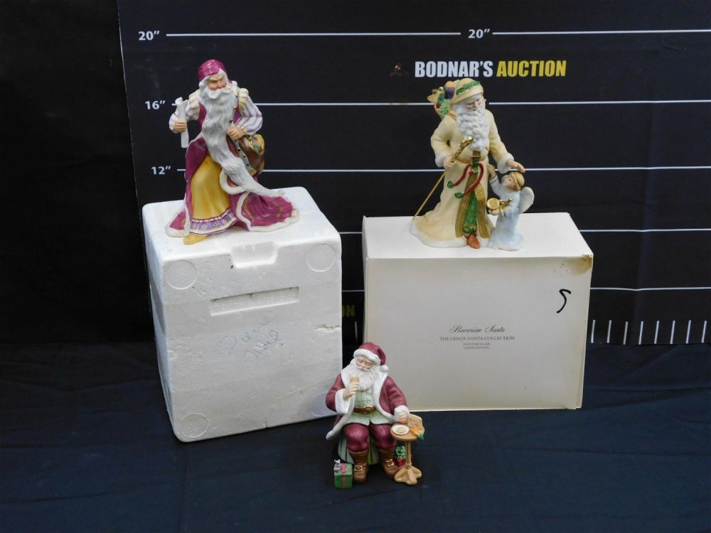 Lot 228: Lot of 3 Lenox Santa Claus Figurines