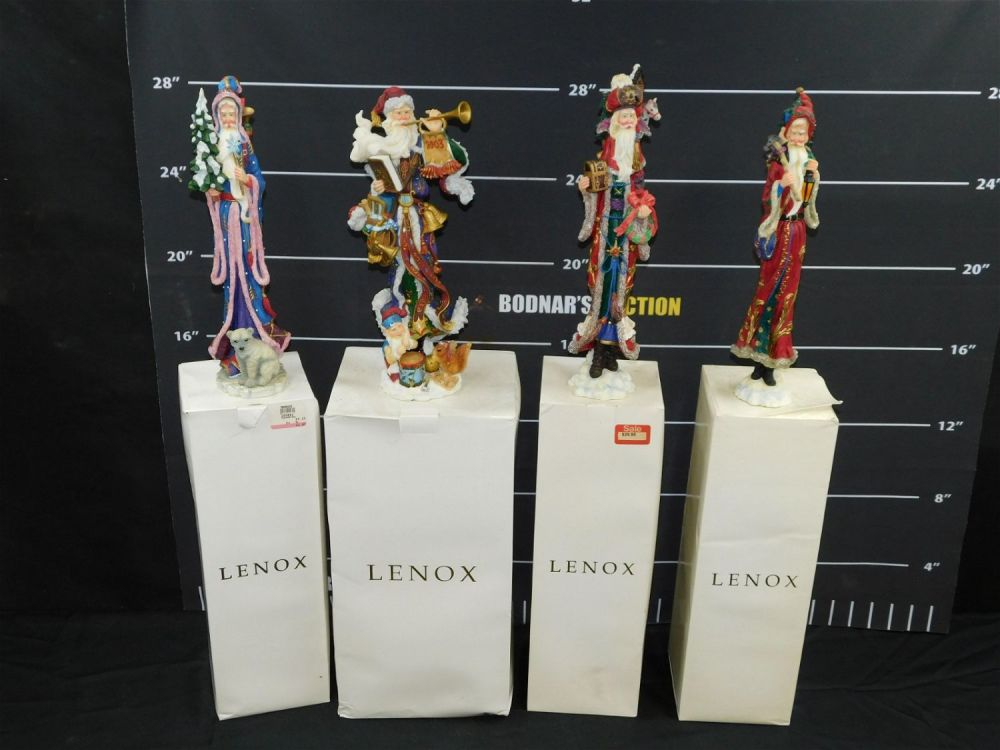 Lot 234: Lot of 4 Lenox Pencil Santa Figurines