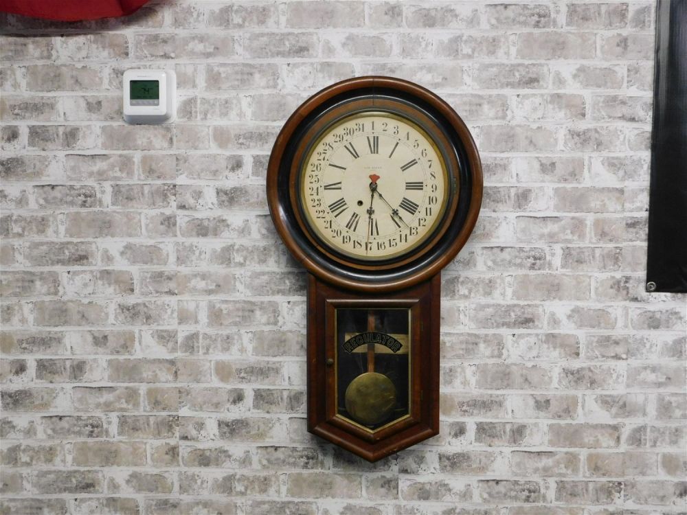 Lot 191: New Haven Wall Regulator Clock