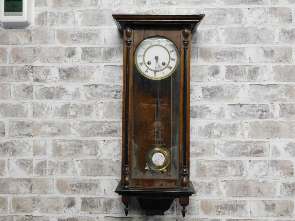 Lot 195: Victorian Crystal Wall Regulator Clock