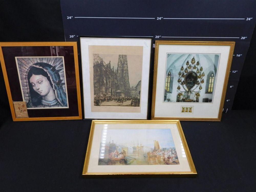 Lot 207: Lot of 4 Prints - European Scenes