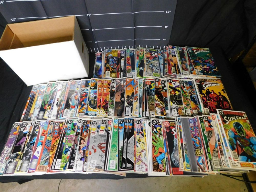 Lot 228: Magazine Box with 80's and 90's Superman Comics