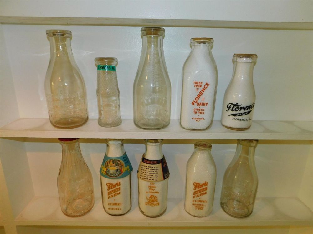 Lot 156: Lot of 10 New Jersey Dairy Bottles