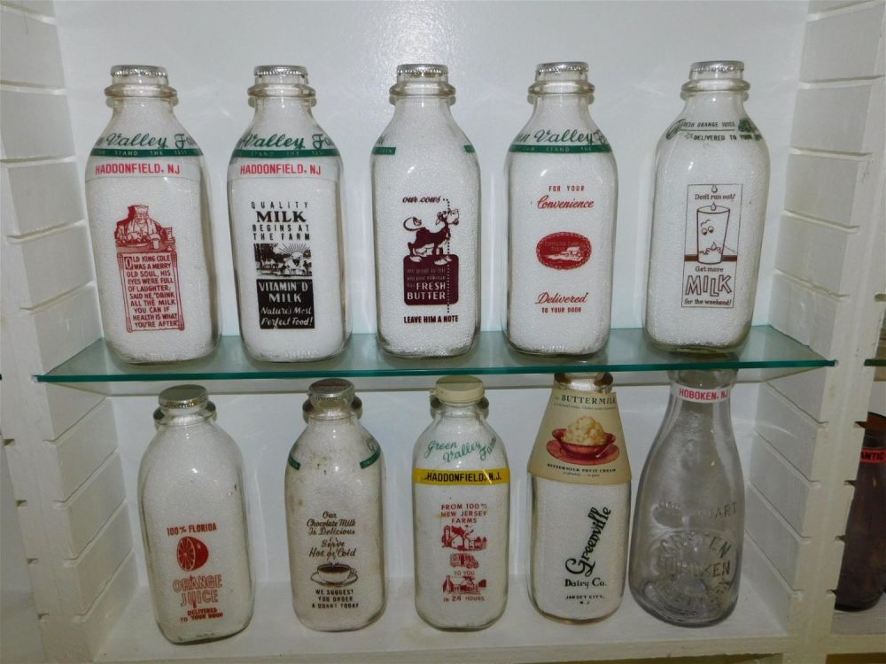 Lot 192: Lot of 10 NJ Dairy Bottles