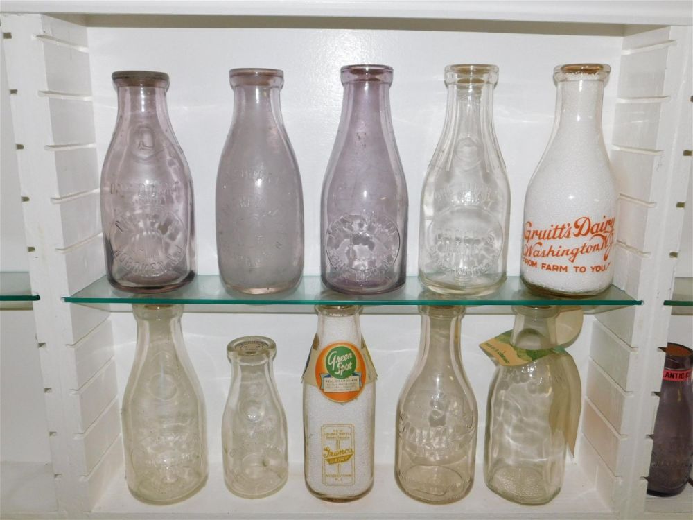 Lot 193: Lot of 10 NJ Dairy Bottles