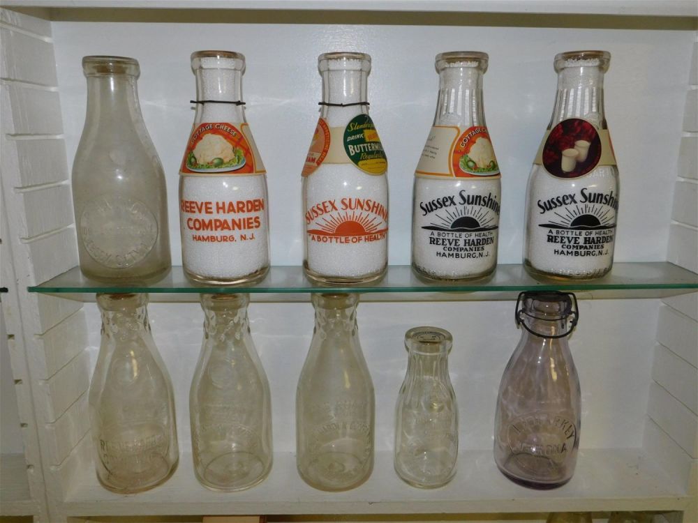Lot 198: Lot of 10 NJ Dairy Bottles