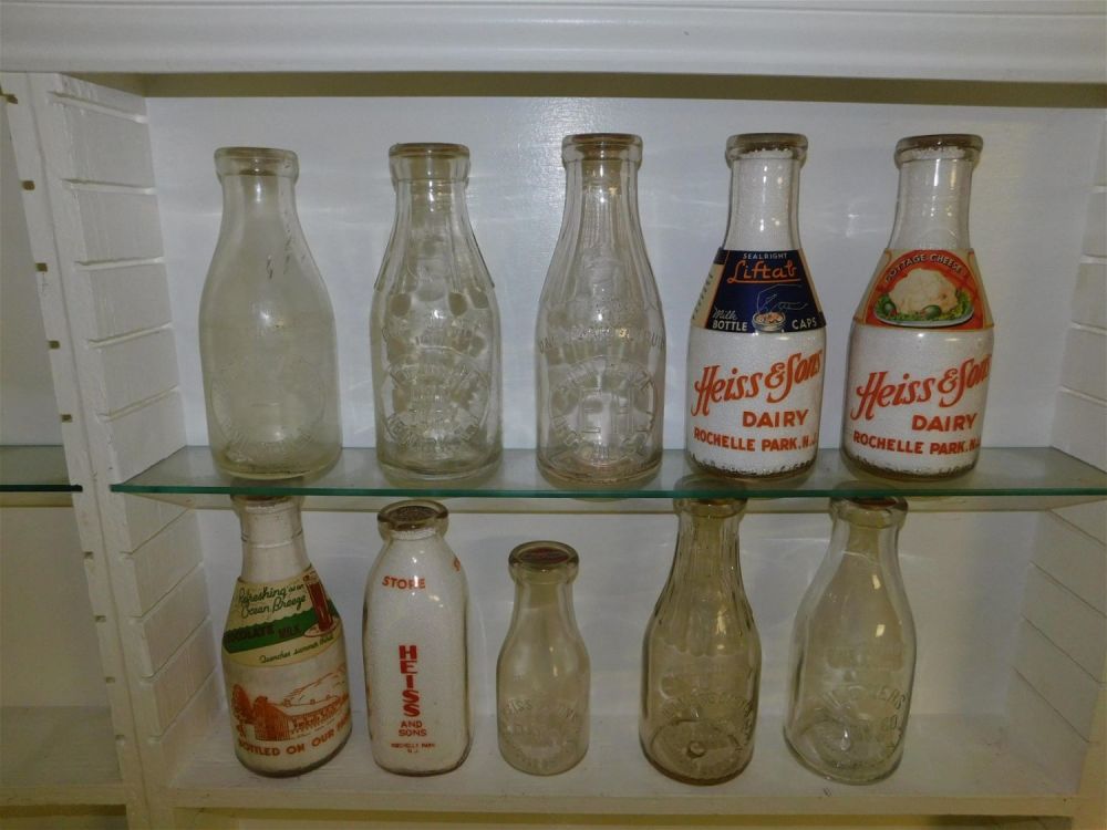 Lot 204: Lot of 10 NJ Dairy Bottles