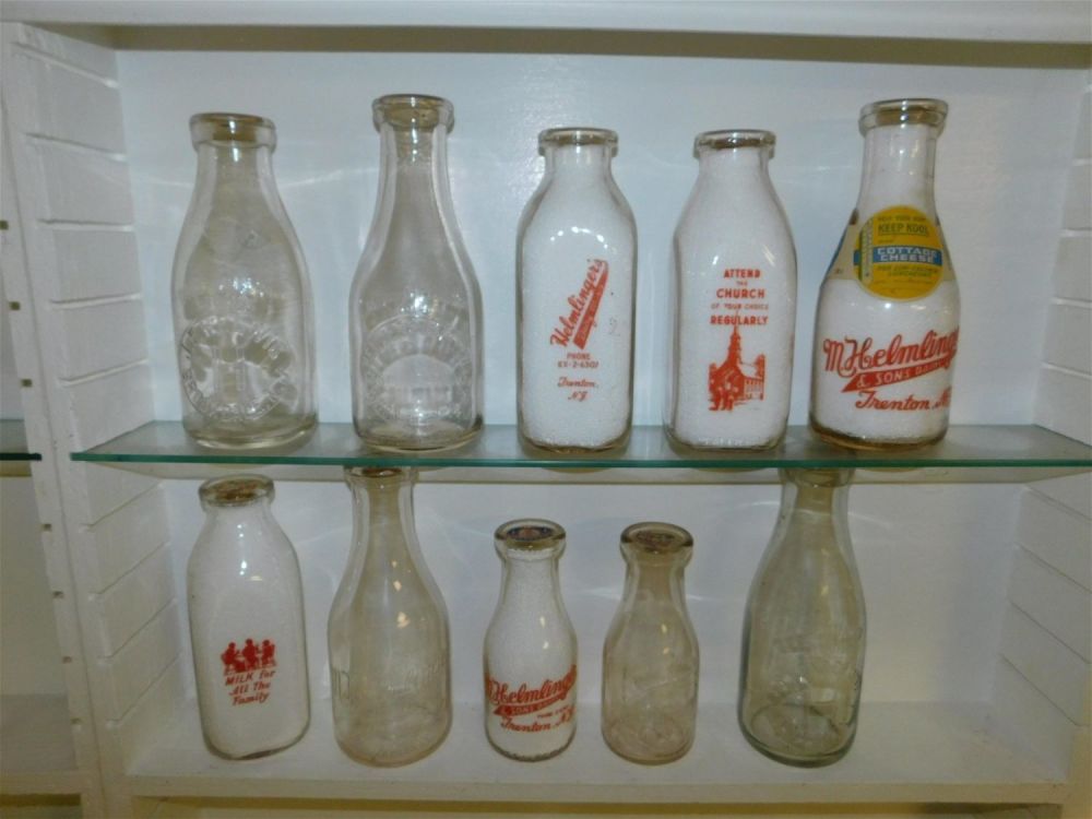 Lot 206: Lot of 10 NJ Dairy Bottles