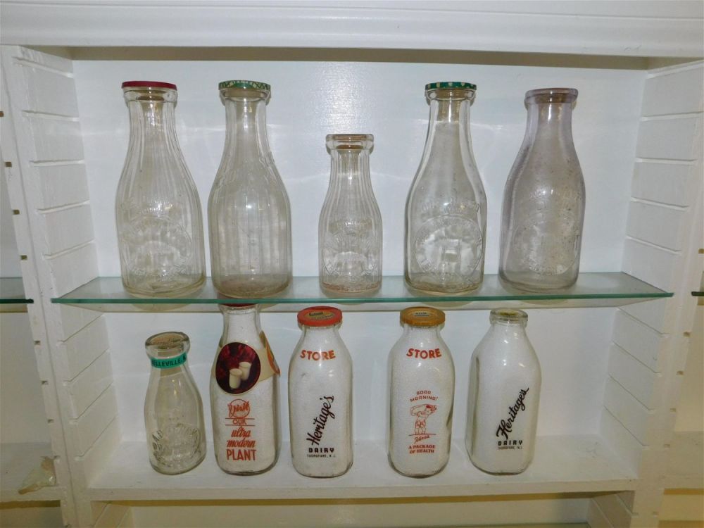 Lot 207: Lot of 10 NJ Dairy Bottles