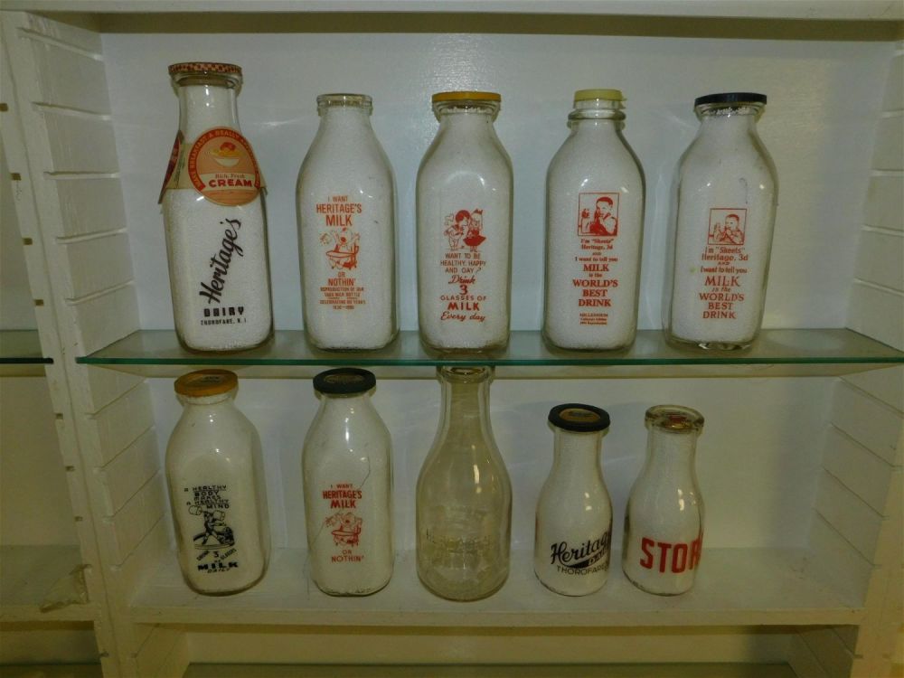 Lot 208: Lot of 10 NJ Dairy Bottles