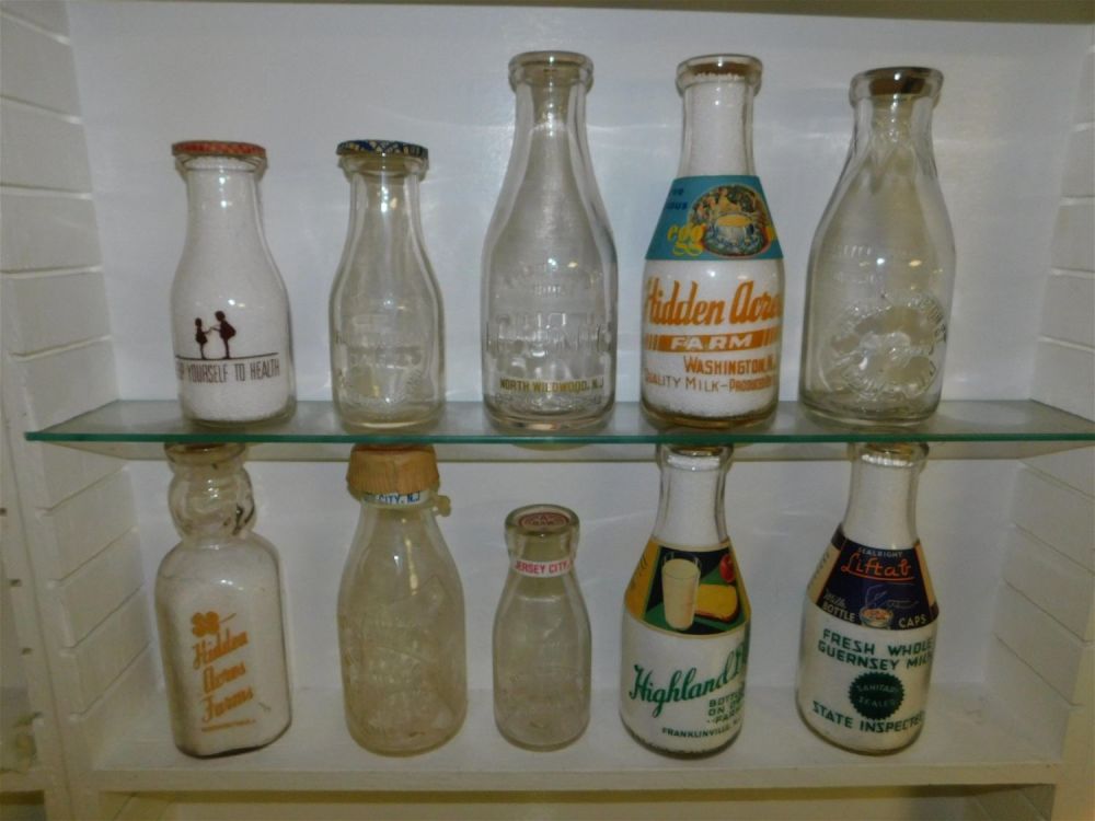 Lot 209: Lot of 10 NJ Dairy Bottles
