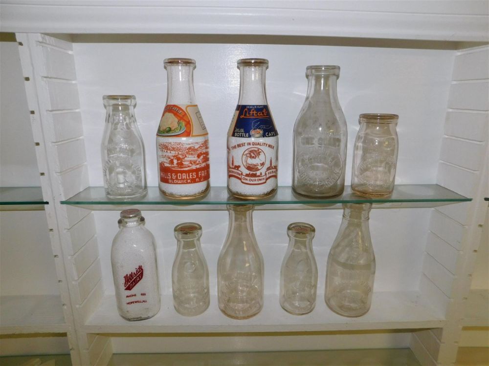 Lot 214: Lot of 10 NJ Dairy Bottles