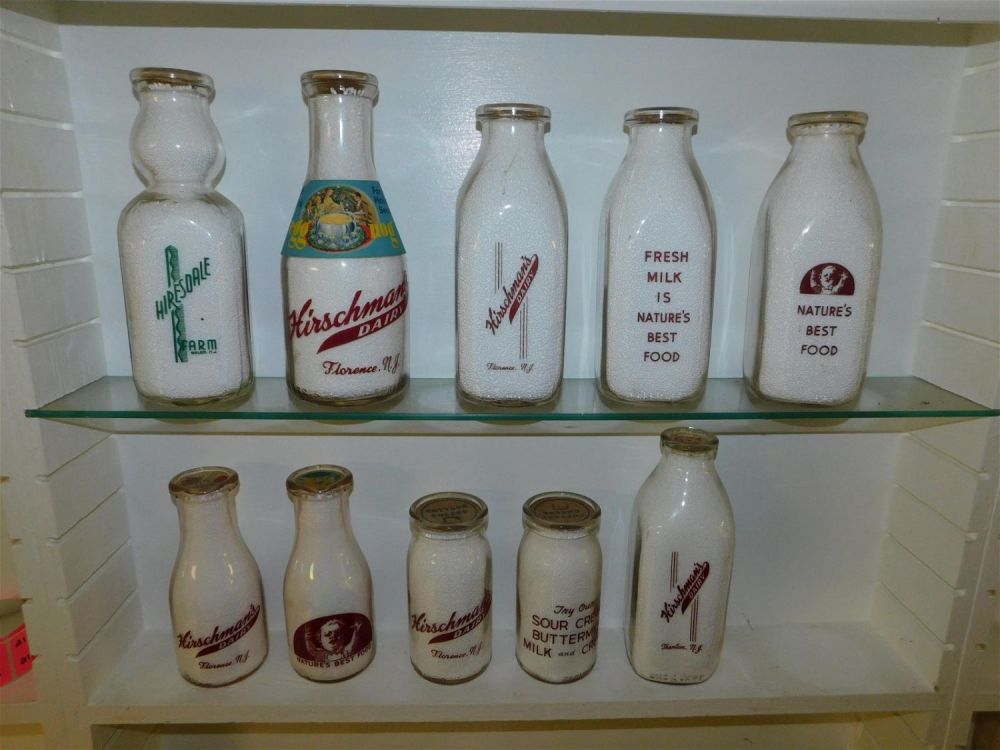 Lot 218: Lot of 10 NJ Dairy Bottles