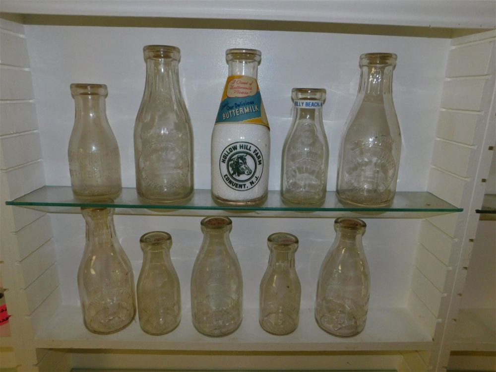 Lot 222: Lot of 10 NJ Dairy Bottles