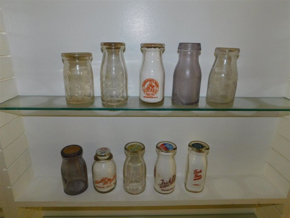 Lot 224: Lot of 10 NJ Dairy Bottles