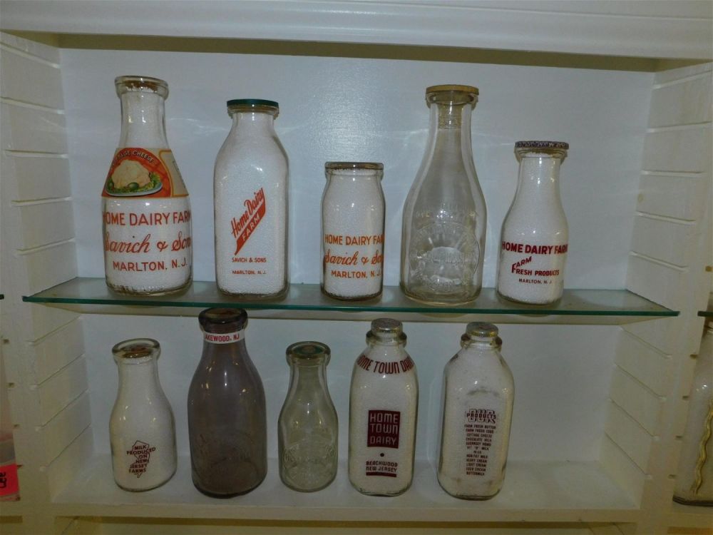 Lot 225: Lot of 10 NJ Dairy Bottles