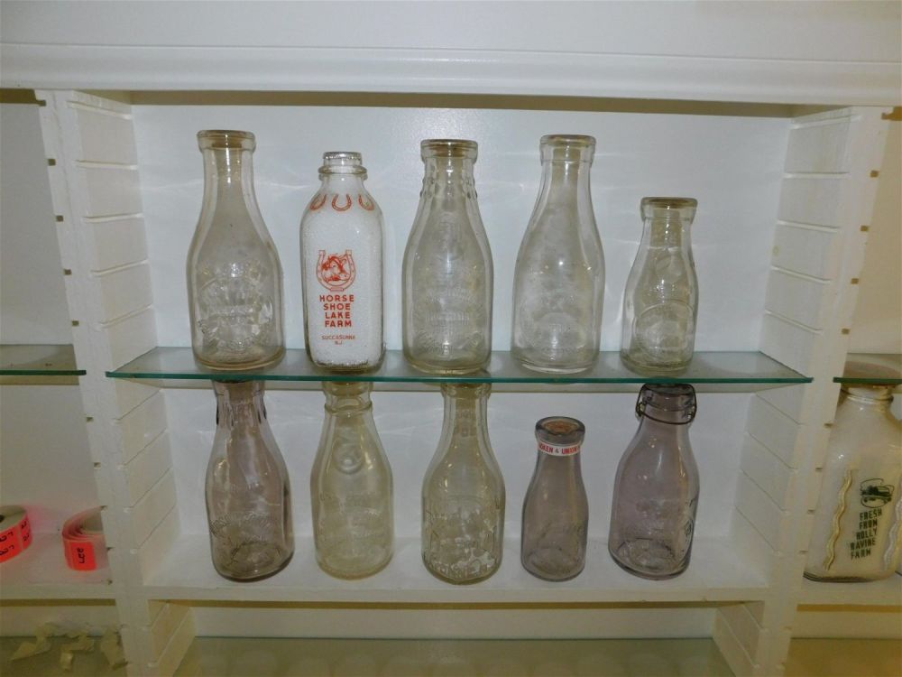Lot 227: Lot of 10 NJ Dairy Bottles