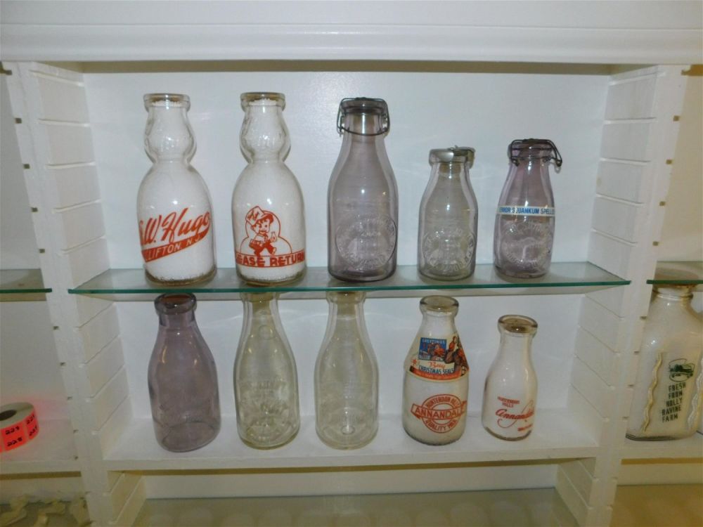 Lot 228: Lot of 10 NJ Dairy Bottles