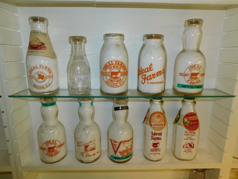Lot 232: Lot of 10 NJ Dairy Bottles