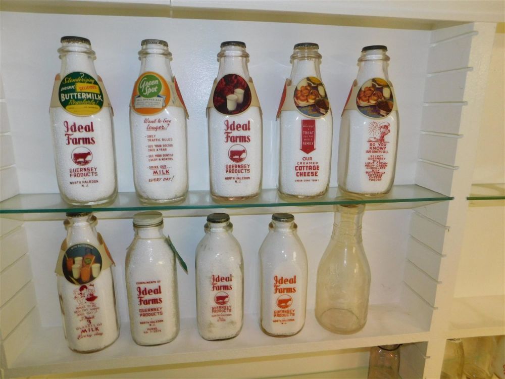 Lot 233: Lot of 10 NJ Dairy Bottles