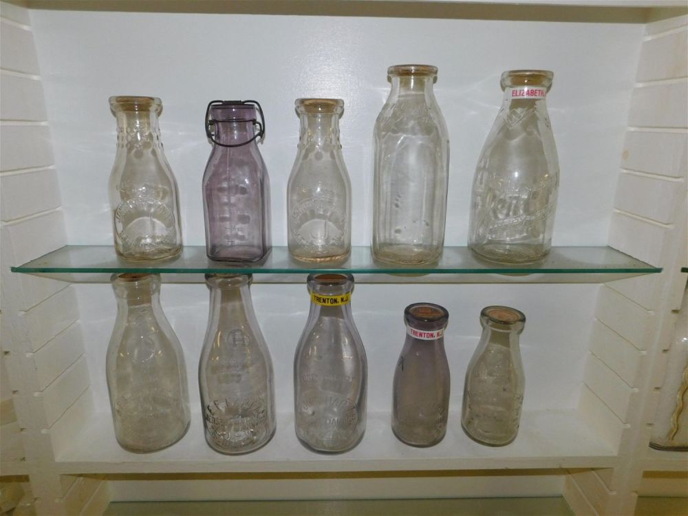 Lot 240: Lot of 10 NJ Dairy Bottles