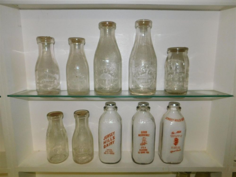 Lot 243: Lot of 10 NJ Dairy Bottles