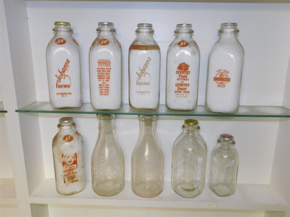 Lot 248: Lot of 10 NJ Dairy Bottles