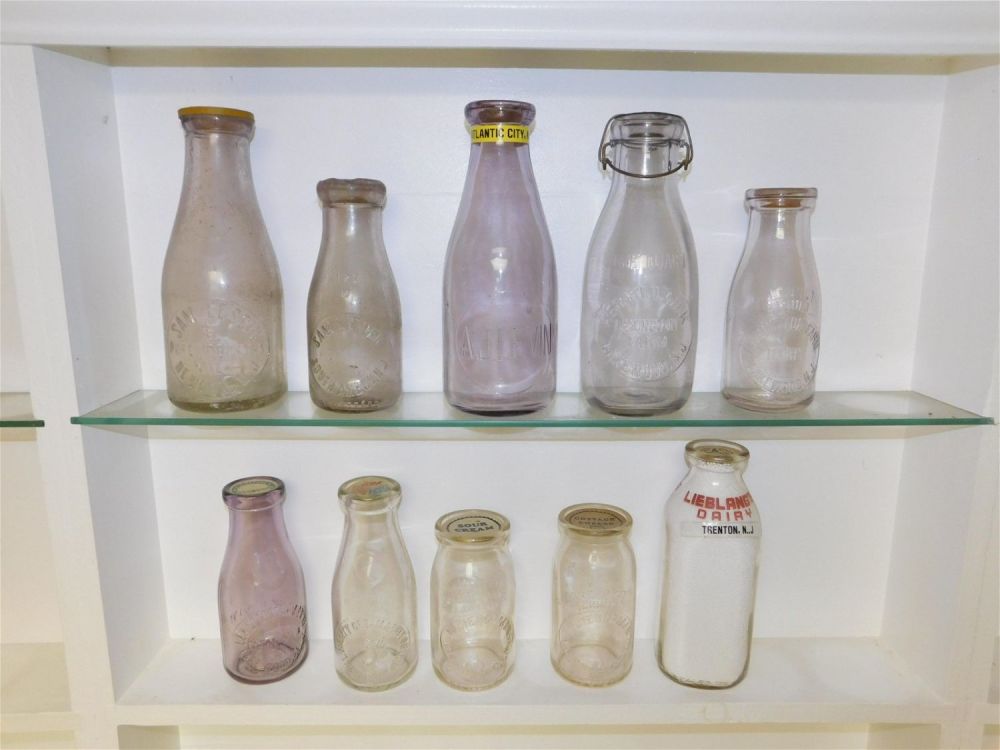 Lot 272: Lot of 10 NJ Dairy Bottles