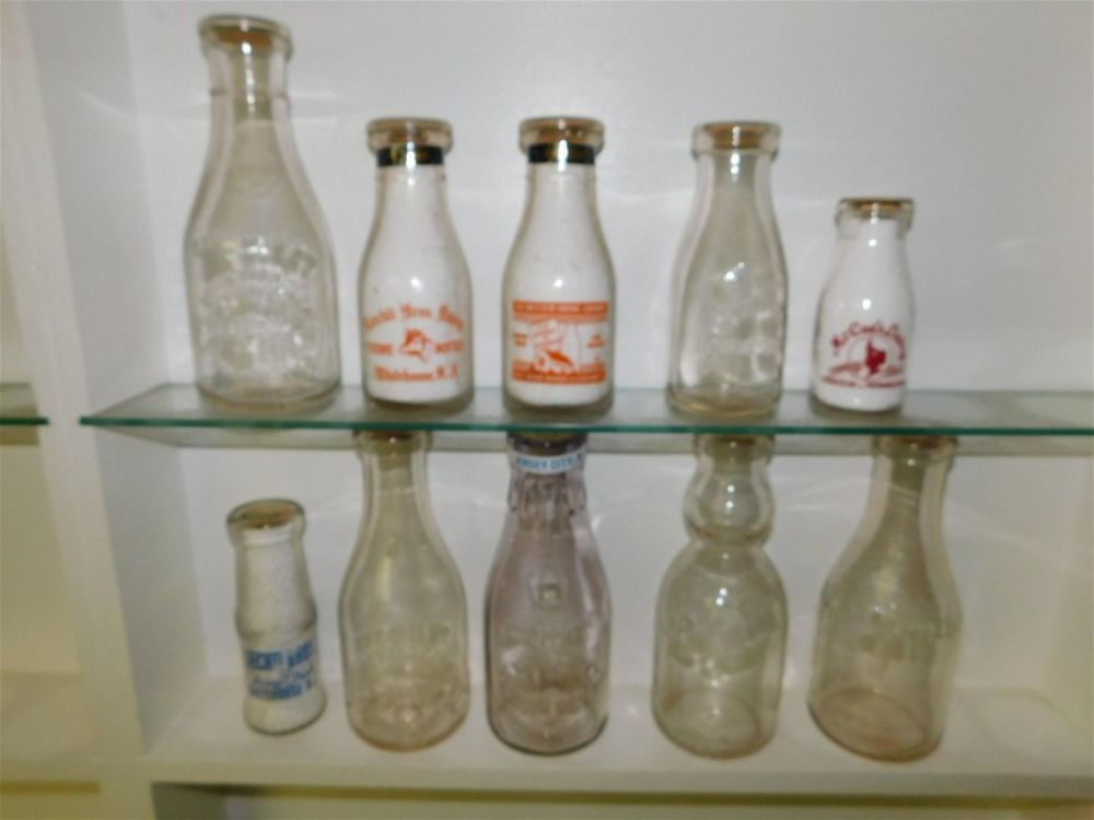 Lot 274: Lot of 10 NJ Dairy Bottles