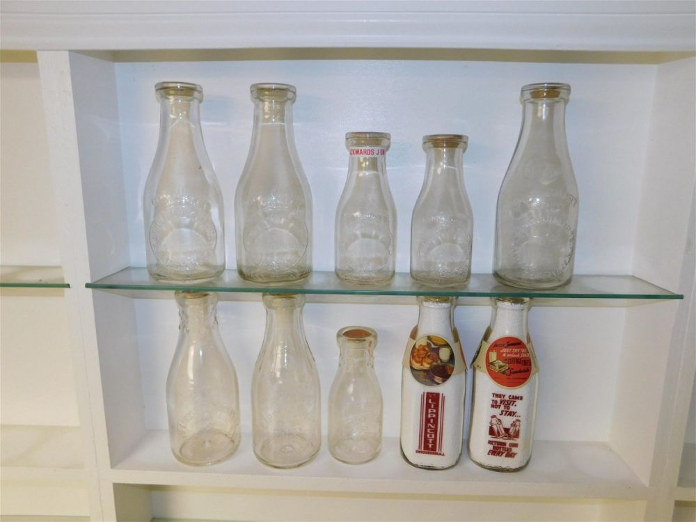 Lot 275: Lot of 10 NJ Dairy Bottles