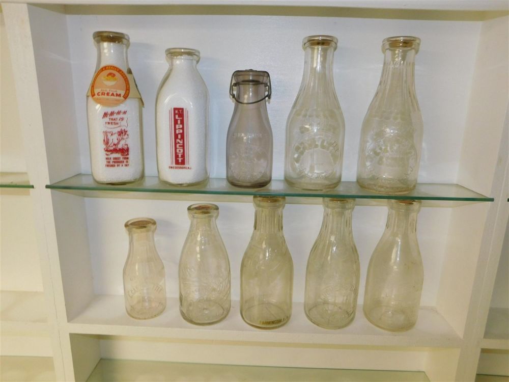 Lot 276: Lot of 10 NJ Dairy Bottles