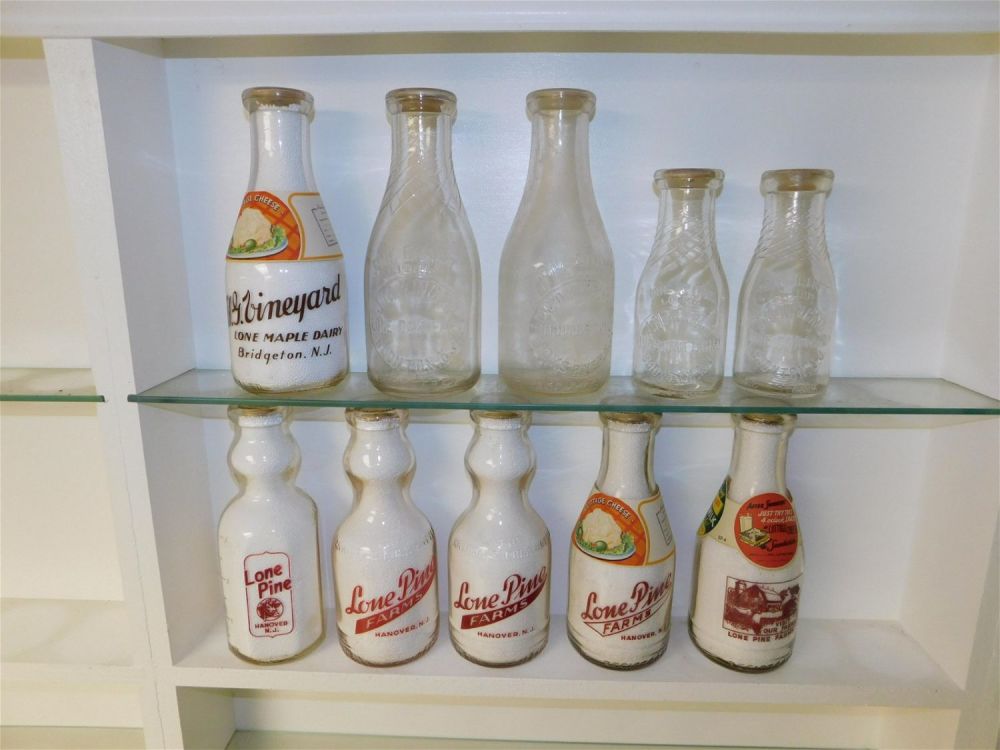 Lot 281: Lot of 10 NJ Dairy Bottles