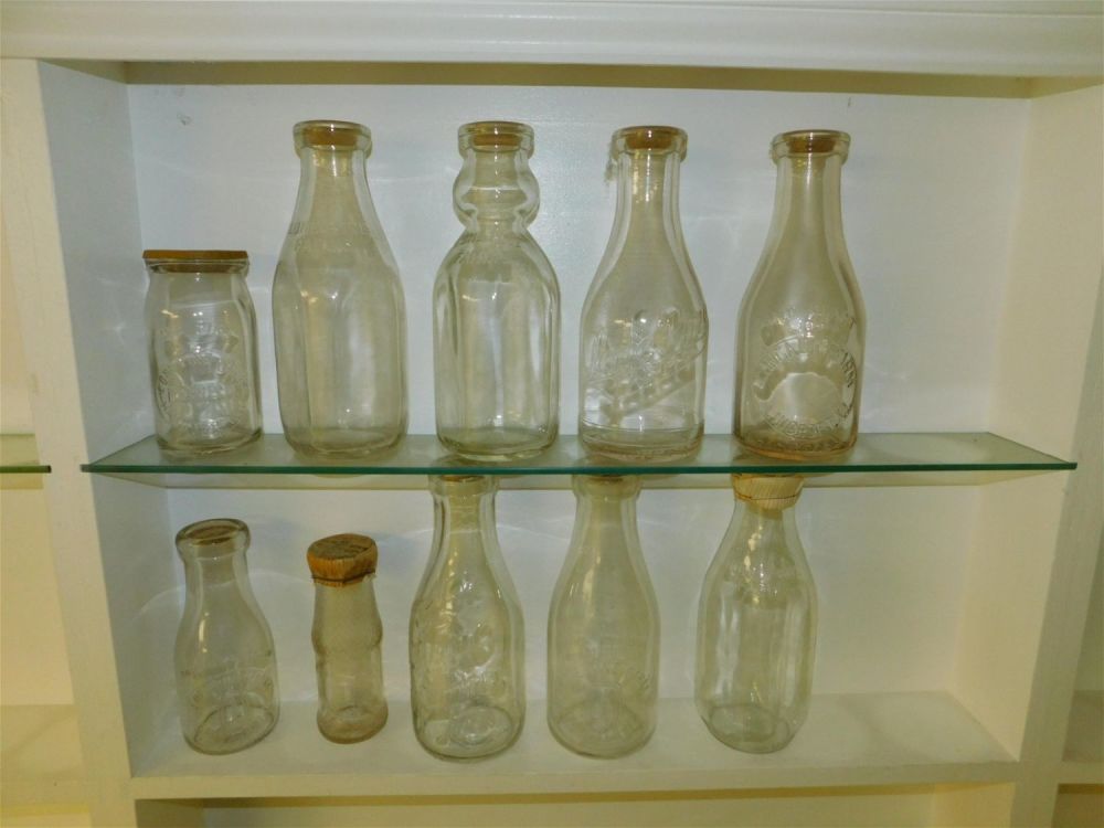 Lot 282: Lot of 10 NJ Dairy Bottles