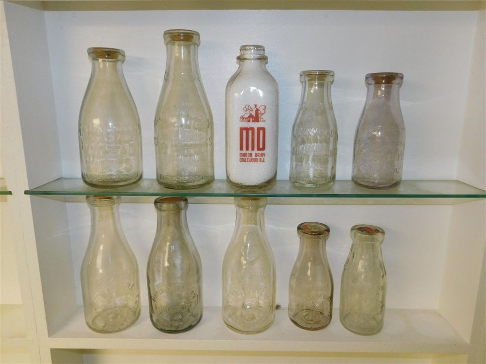 Lot 291: Lot of 10 NJ Dairy Bottles