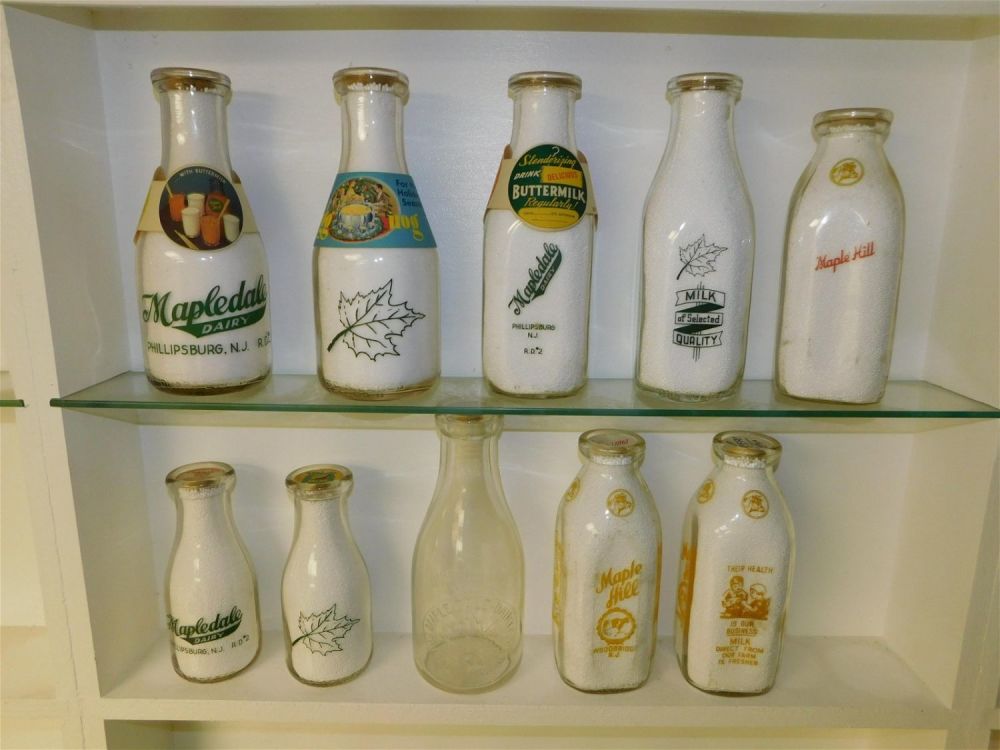 Lot 292: Lot of 10 NJ Dairy Bottles