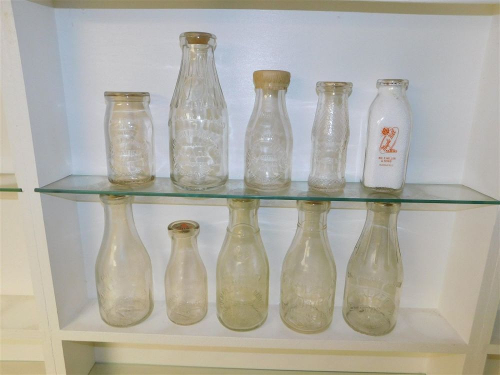 Lot 294: Lot of 10 NJ Dairy Bottles