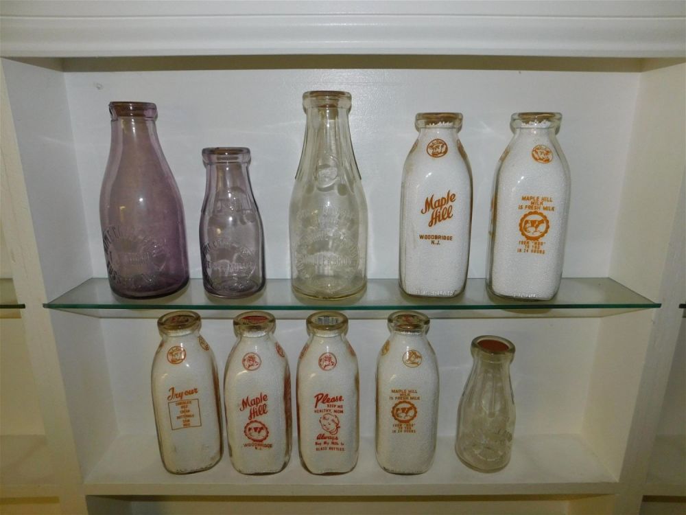 Lot 295: Lot of 10 NJ Dairy Bottles