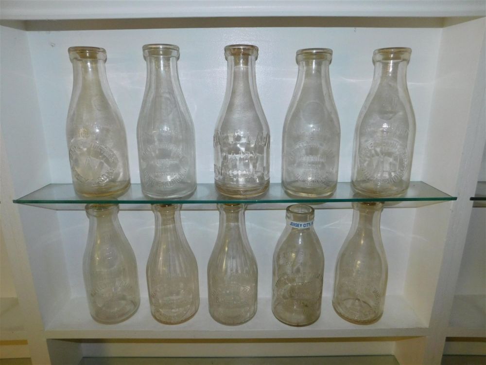 Lot 297: Lot of 10 NJ Dairy Bottles