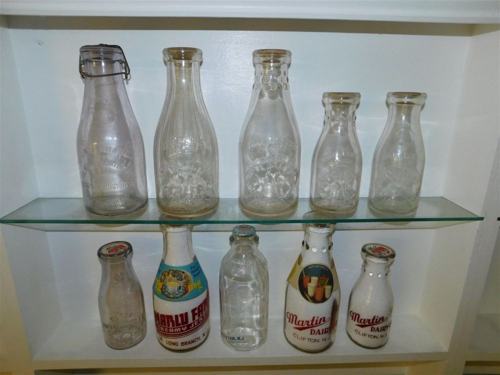 Lot 301: Lot of 10 NJ Dairy Bottles