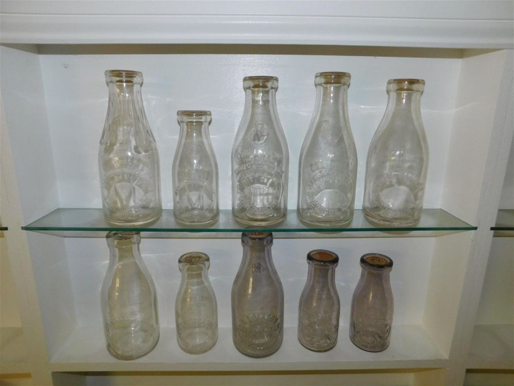 Lot 303: Lot of 10 NJ Dairy Bottles
