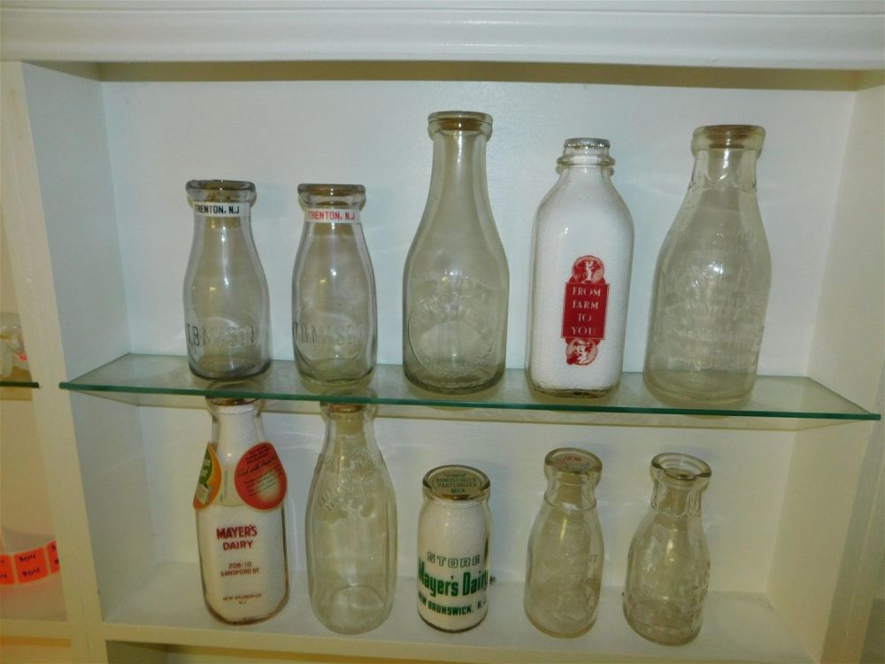 Lot 304: Lot of 10 NJ Dairy Bottles