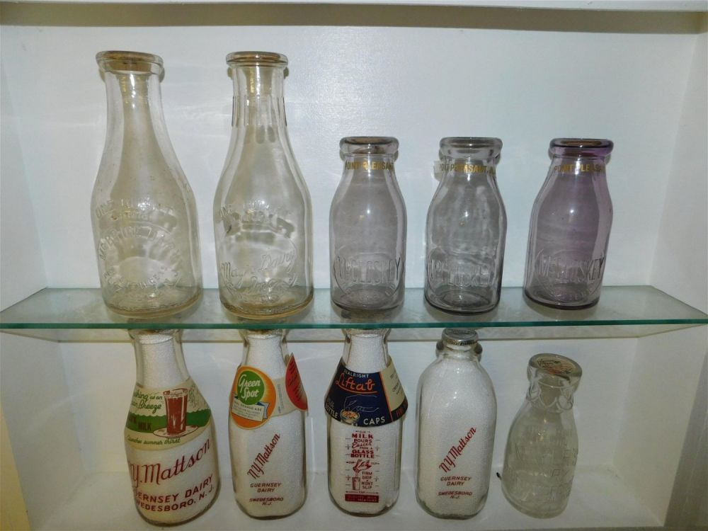 Lot 306: Lot of 10 NJ Dairy Bottles
